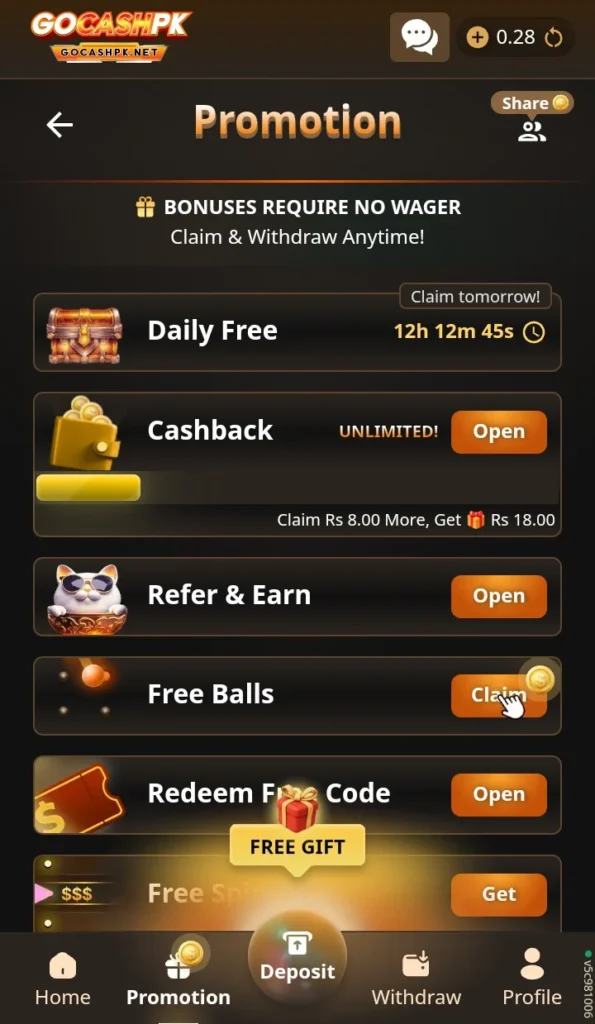 GOCASHPK Game